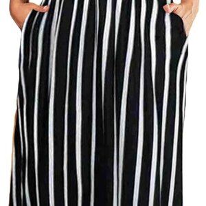 Plus Size Boho Floral Maxi Dress with Pockets Ruffle Sleeves for Casual Wear